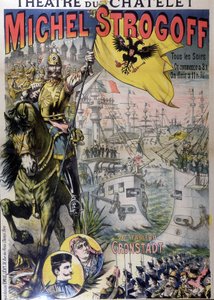 Poster per "Michel Strogoff" al teatro du Châtelet, 19° secolo
