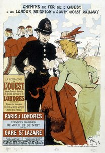 Poster della Ferrovia Occidentale e Ferrovia Parigi-Londra, di Grun da Unknown artist