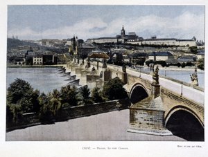 Praga, Ponte Carlo, fine XIX secolo