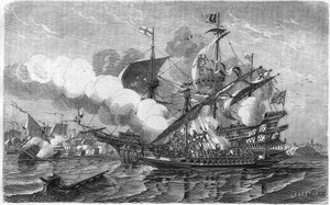 Pregent attaccò la flotta inglese, comandata dall