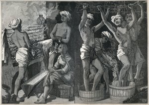 Preparazione della lacca in India. Incisione del 1885 in 