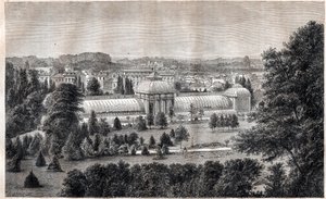 Giardino pubblico di Bordeaux - incisione intorno al 1867