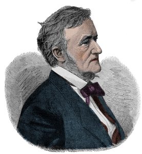 RICHARD WAGNER (1813-1883) compositore inglese - incisione da Unknown artist