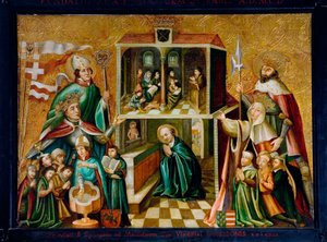 Rappresentazione del re Ladislao II Jagellone di Polonia e della regina Edvige I di Polonia (o Edvige d