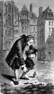 Rappresentazione di Bernard de Jussieu che introduce un cedro del Libano in Francia nel 1734. Incisione