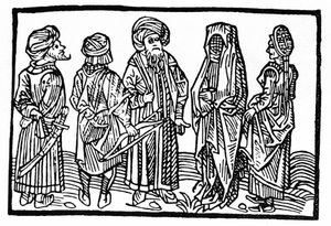 Rappresentazione dei Saraceni, xilografia del XV secolo da Unknown artist
