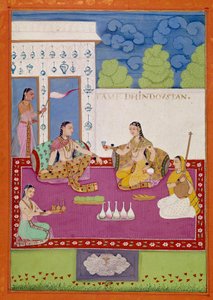 Rappresentazione di una donna indiana alla corte di Shah Alam. Pagina tratta da un manoscritto che descrive i viaggi di Niccolao Manucci (1639-1717)