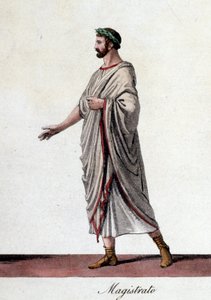 Rappresentazione di un magistrato romano. Incisione dell