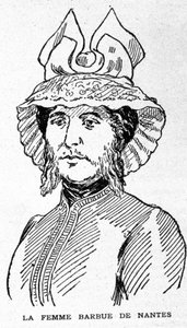 Rappresentazione della donna barbuta di Nantes. da Unknown artist