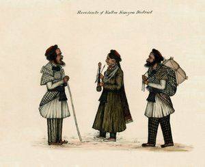 Residenti del distretto di Kulloo Kangra, circa 1850