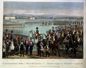 Rassegna delle milizie italiane e polacche di Napoleone al Campo di Montechiaro, 10 giugno da Unknown artist