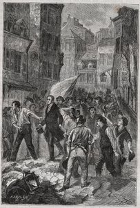 Rivolta dei canuts a Lione nel 1831 - Louis Bouvier-Dumolart (Dumolard) (Bouvier Dumolart) prefetto e deputato lionese rilasciato da Unknown artist