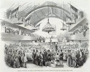 Rivoluzione del 1848: Sala della Fratellanza, Rue Martel, il Presidente ha aggiornato la seduta all