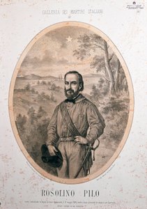 Risorgimento: Ritratto del patriota italiano Rosolino Pilo da Unknown artist