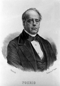 Risorgimento: ritratto di Carlo Poerio, rivoluzionario italiano. Incisione del XIX secolo da Unknown artist