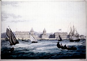 Ospedale Reale a Greenwich sul Tamigi, Inghilterra