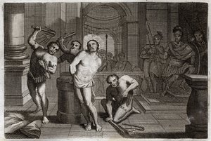 Bibbia di Royaumont, Nuovo Testamento: Flagellazione di Gesù Cristo. Illustrazione del 1811 da Unknown artist