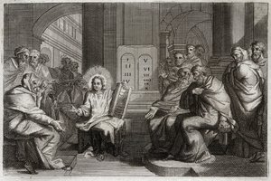 Bibbia di Royaumont, Nuovo Testamento: Gesù nel Tempio tra i Dottori. da Unknown artist