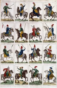 Cavalieri armati russi - incisione da Unknown artist