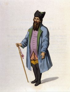 Mercante russo di Kaluga. Incisione 1802 da Unknown artist