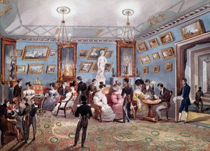 Società russa: una fiera sociale a San Pietroburgo. Litografia intorno al 1830. San Pietroburgo, Biblioteca dell