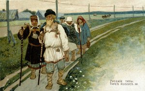 Viaggiatori russi a piedi nel XIX secolo da Unknown artist