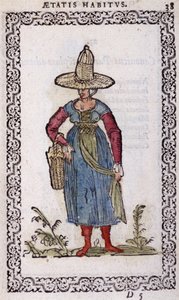 Donna rustica di Bresse - in “Habits et effigies” di Jean Sulperius da Unknown artist