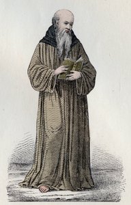 SAN BONAVENTURA (1221-1274) cardinale francescano italiano, teologo e filosofo - Ritratto di San Bonaventura (Giovanni da Fidanza o Bonaventura da Bagnoregio, circa 1220-1274), teologo, Dottore della Chiesa (Dottore Serafico). Incisione del XIX secolo da Unknown artist