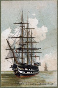 Fregata a vela Le Tourville nel 1787. Cromolitografia del XIX secolo da Unknown artist
