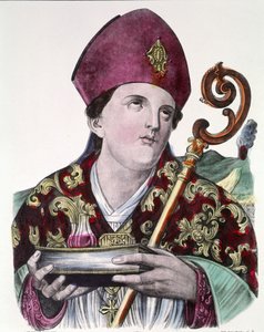 San Gennaro, patrono della città di Napoli, con in mano l