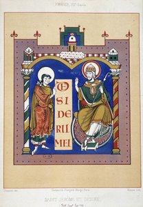 San Girolamo e San Desiderio - basato su un documento francese del XII secolo da Unknown artist