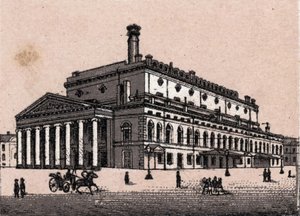 San Pietroburgo, Russia: vista del Gran Teatro a San Pietroburgo in "Il mondo illustra 168 vedute" da Unknown artist