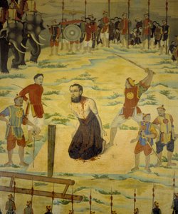 San Pietro Dumoulin Borie, Martire a Dong Hoi, Tonchino nel 1838. Dipinto anonimo del XIX secolo