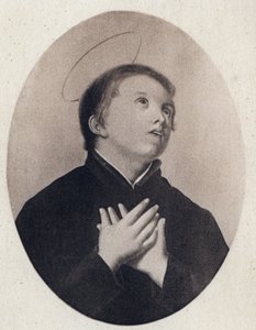 San Stanislao Kostka 1550-1568 gesuita polacco - San Stanislao Kostka novizio polacco della Compagnia di Gesù - incisione da Unknown artist