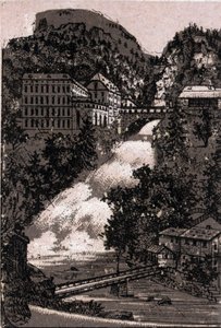 Salzkammergut, Austria: vista della valle di Gastein in "Il mondo illustra 168 vedute" da Unknown artist
