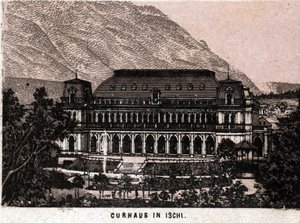 Regione del Salzkammergut, Austria: vista del Curhaus a Ischl. in 