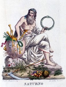 Saturno. In latino Saturnus (corrisponde al dio greco Crono). da Unknown artist