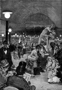 Sala delle sculture al Salon del 1879 al Palais des Champs-Élysées a Parigi. Incisione in 