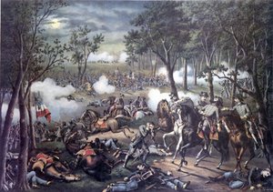 Guerra di secessione (o guerra civile americana) (1861 - 1865): Campagna di Chancellorsville: Battaglia di Chancellorsville (Virginia) 30 aprile - 6 maggio da Unknown artist