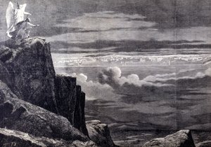 Veduta della Gerusalemme Celeste; immagine della Gerusalemme terrena dopo il Giudizio Universale, discende dal cielo per stabilirsi sulla Terra. Incisione del XIX secolo. da Unknown artist