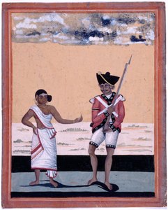 Sepoy della Fanteria Nativa di Madras e sua moglie da Unknown artist