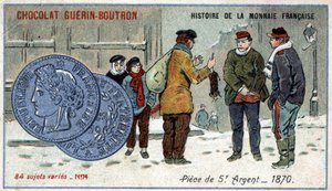 Serie Histoire de la Monnaie Française pubblicata da Chocolat Guérin Boutron. Moneta d