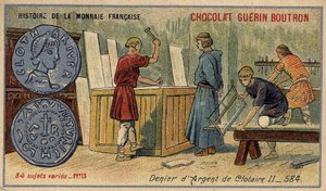 Serie Histoire de la Monnaie Française pubblicata da Chocolat Guérin Boutron. Denaro d