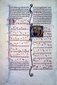 Spartito musicale. Pagina da un "Recueil de poesie lyrique" da Unknown artist