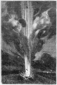 Proiettili lanciati sulla luna - in “Viaggio dalla Terra alla Luna” di Jules Verne da Unknown artist