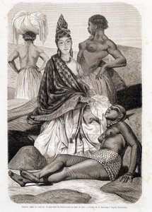 Signare donna di colore e negra di Saint Louis nel bagno di mare - in "Le Tour du Monde" da Unknown artist