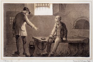Silvio Pellico (1789 - 1854) trasferito alla fortezza di Spielberg (Spilberk) - in "Storia d