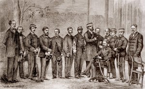 Sir James Hope Grant (1808-1875), soldato britannico e il suo staff durante la Seconda Guerra dell