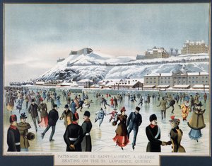 Pattinaggio sul Saint Laurent, Quebec, s.d. da Unknown artist