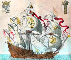 Nave spagnola del XVI secolo da Unknown artist